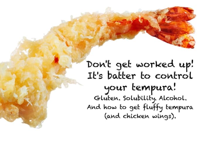 tempura with light and crispy batter