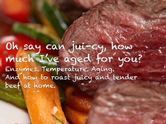 beef slow roast and enzymes