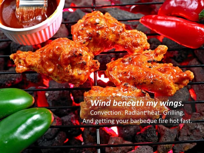 Grilling chicken wings - close-up shot