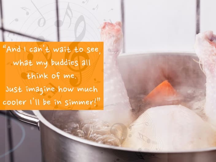 simmer - chicken soup