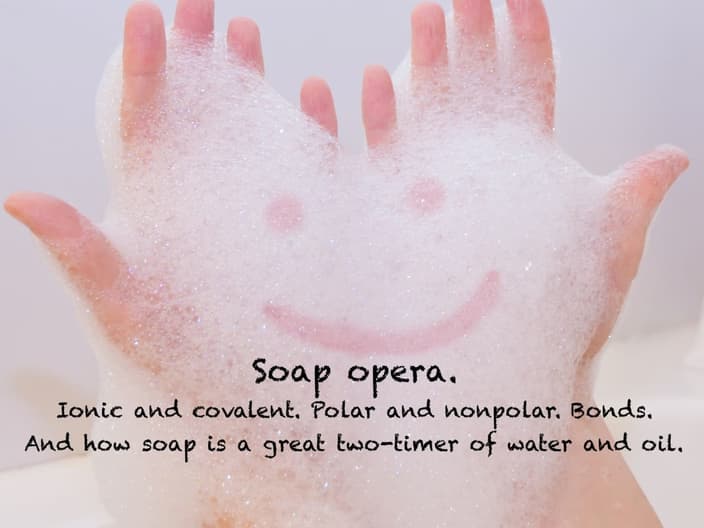 soap suds and bubbles