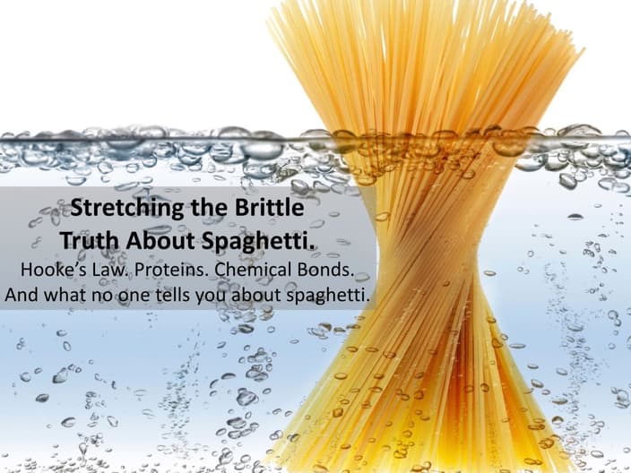 Brittle Spaghetti Becomes Ductile as it Boils in Water 
