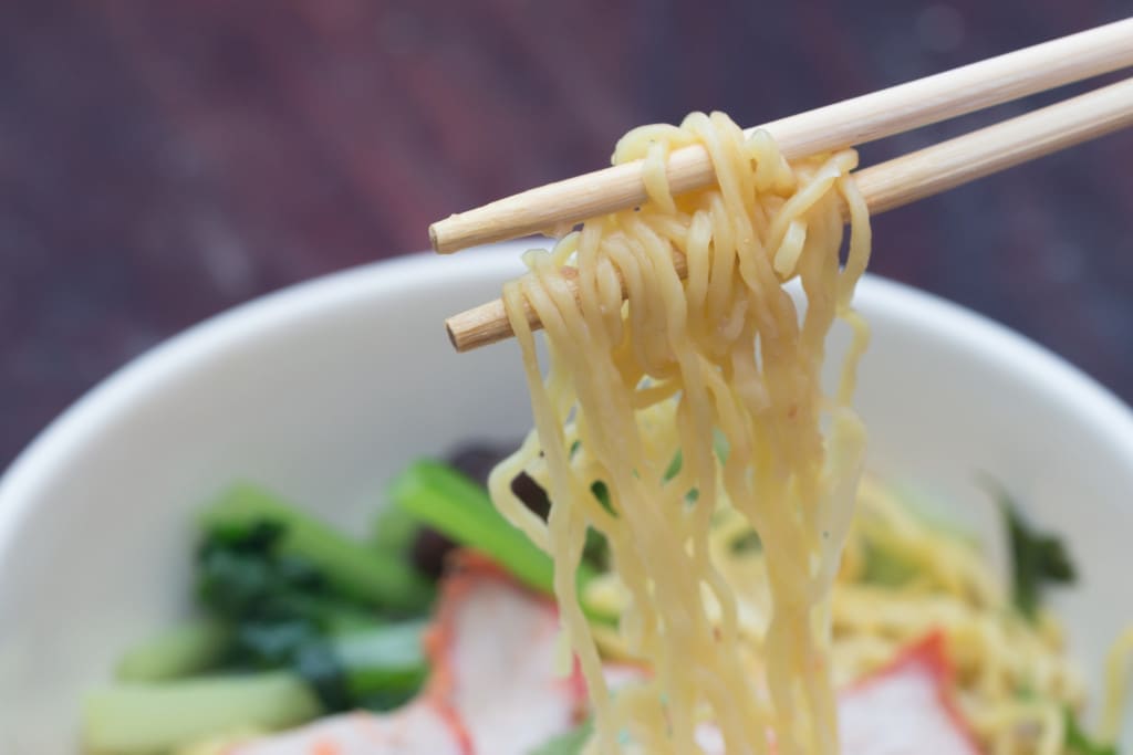 Wanton char siew noodles