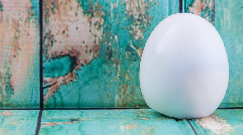 egg air bubble peeled