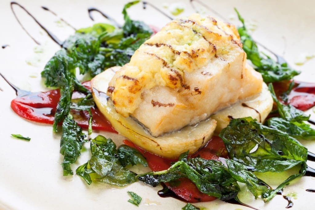 Grilled cod fish