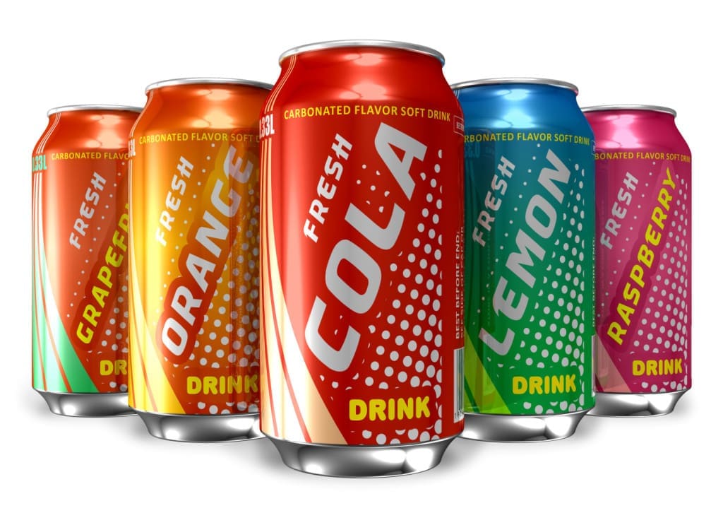 soda can - a set of soda cans