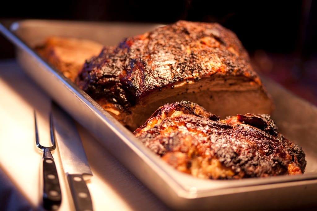 enzymes aging beef through a slow roast