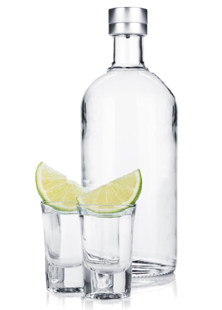 transparent glass bottles are sometimes used to symbolise purity 