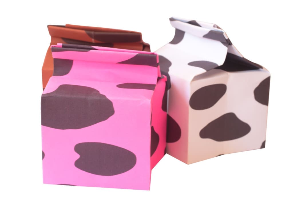 milk cartons - examples of materials that are opaque as band gaps absorb the photons