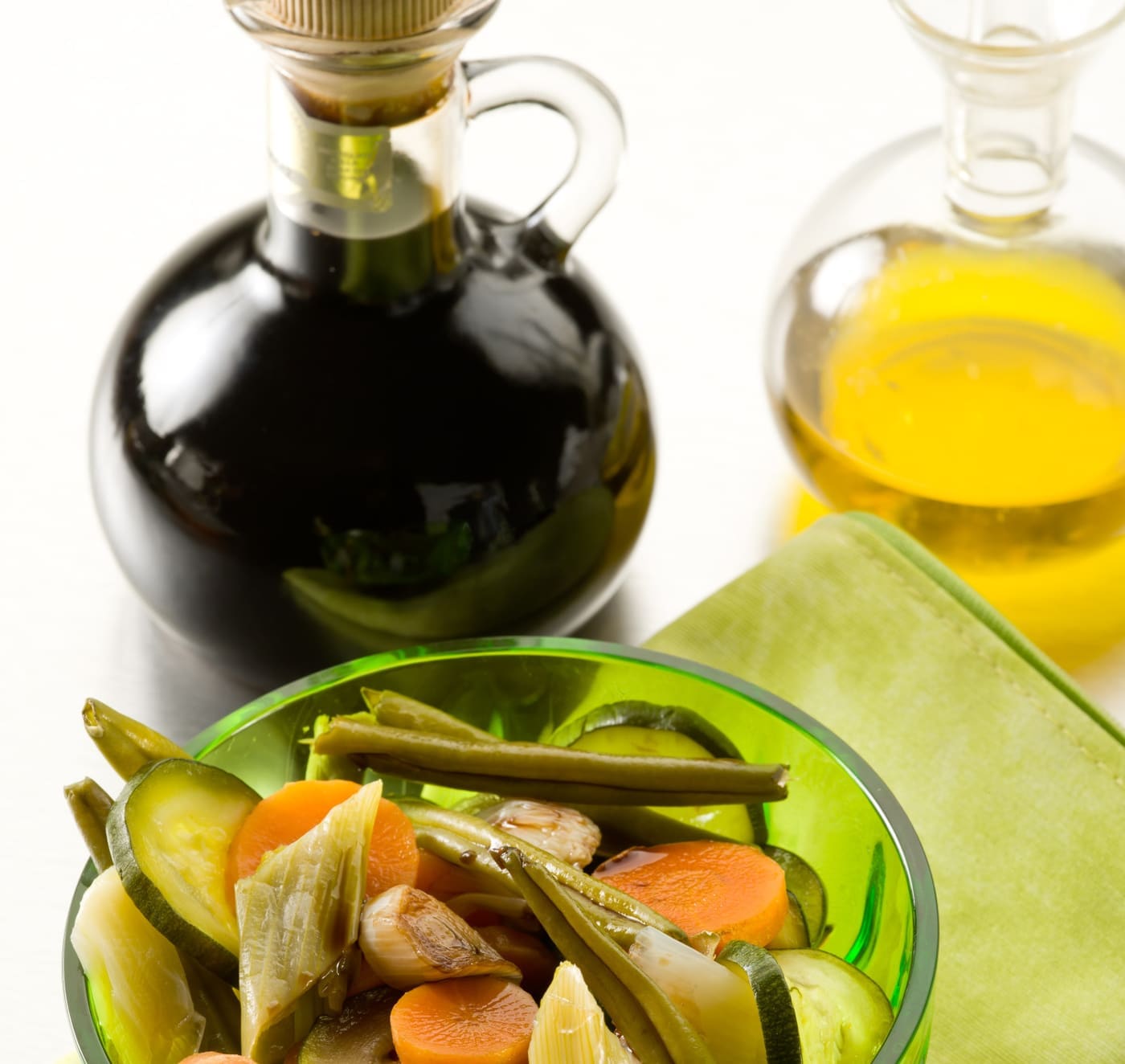 chlorophyll and acids - vinegar dressing