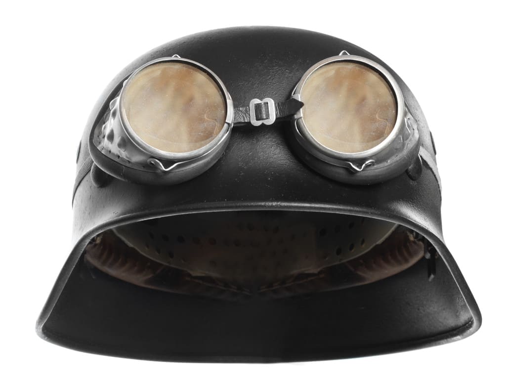 goggles on helmet