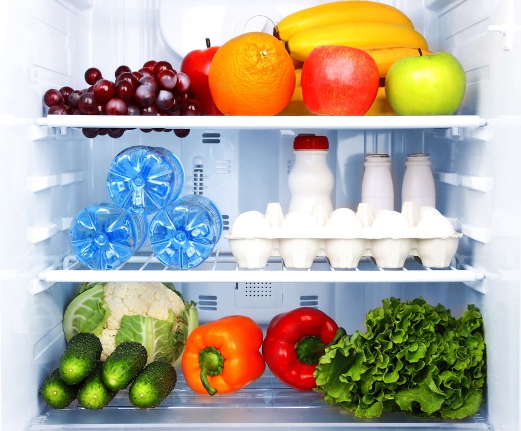 Refrigerator full of food