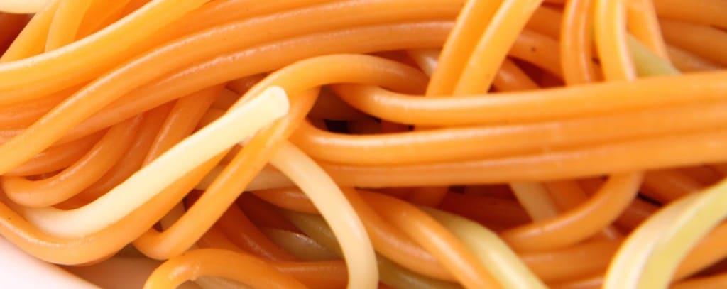gelatin - individuals collapse into a tangled plate of noodles or spaghetti without real form or crystalline structure