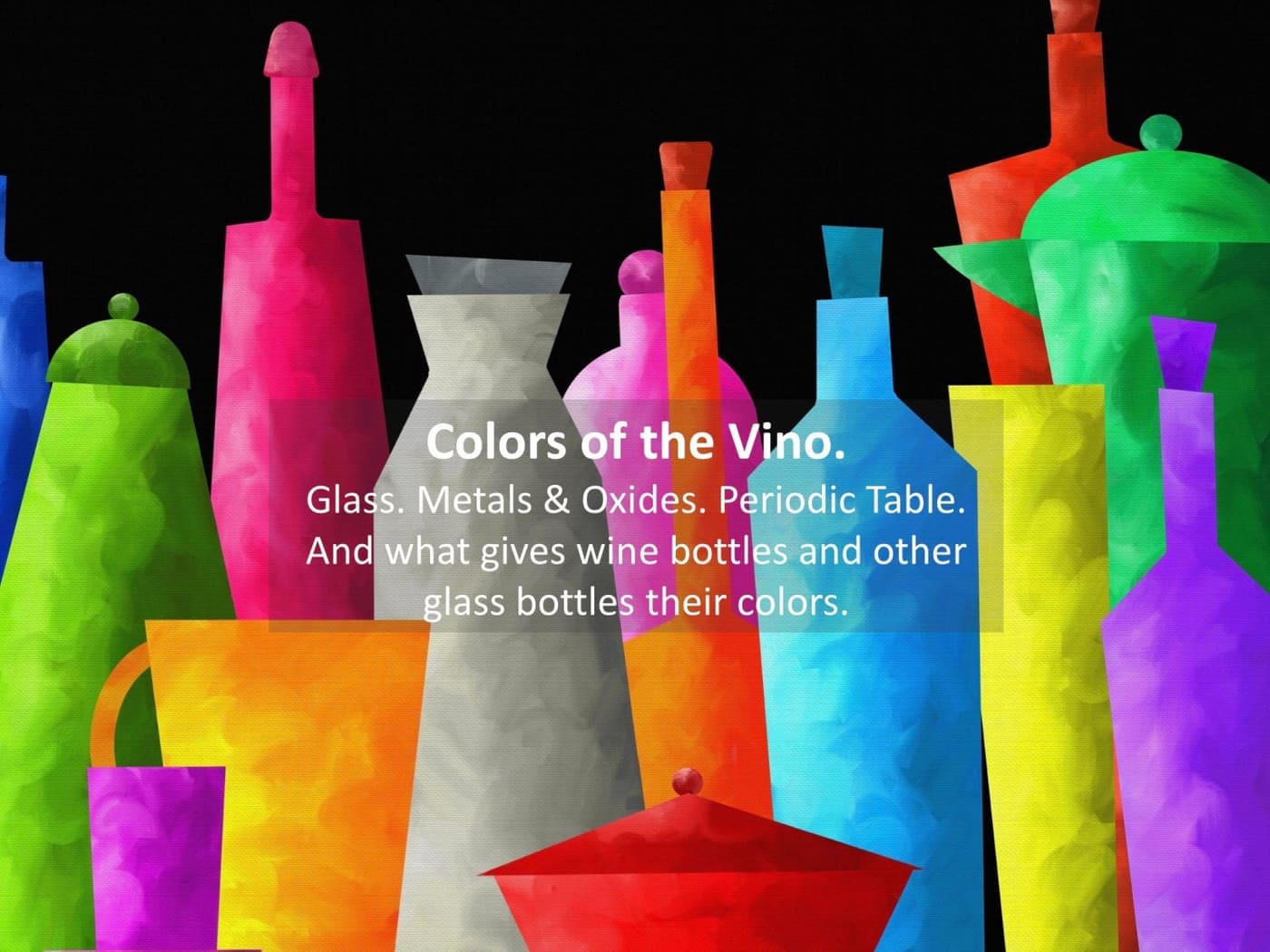 colored bottles for wine