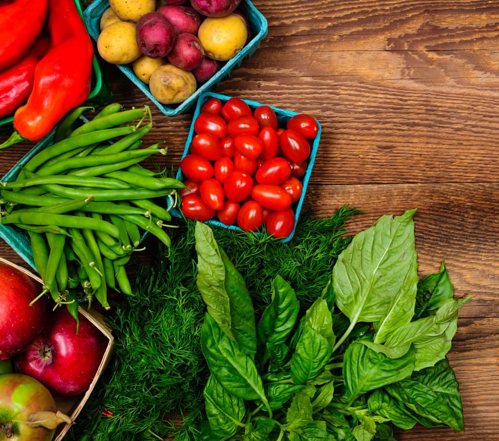 fresh fruits and vegetables - have naturally occuring phytochemicals