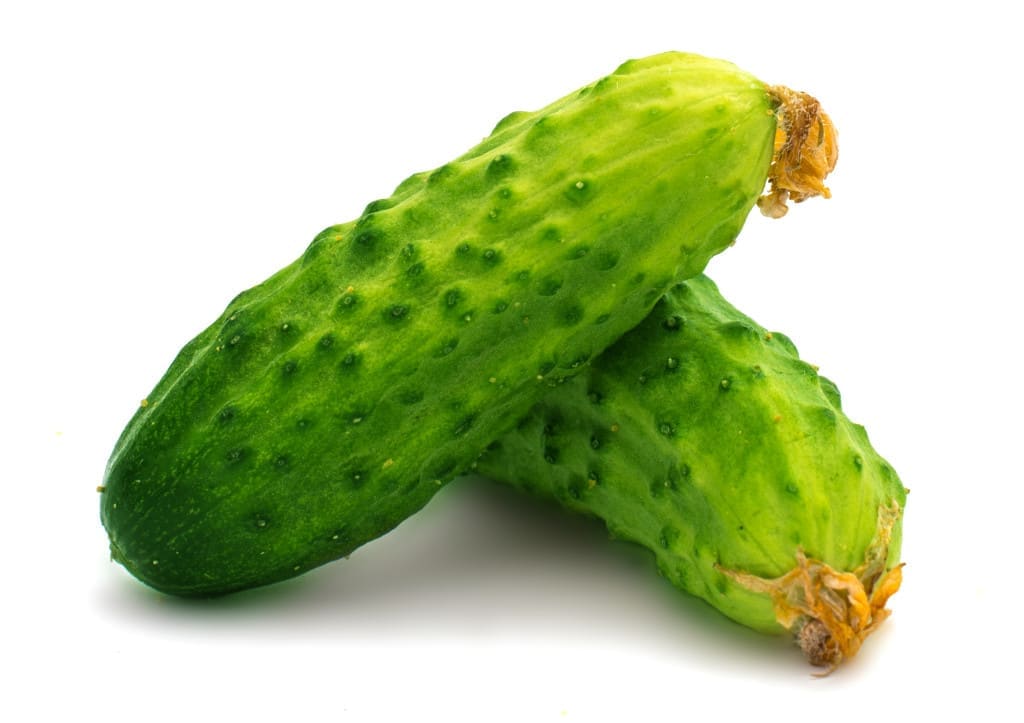 fresh cucumber isolated on white background