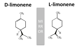 Enantiomers D-limonene and L-limonene