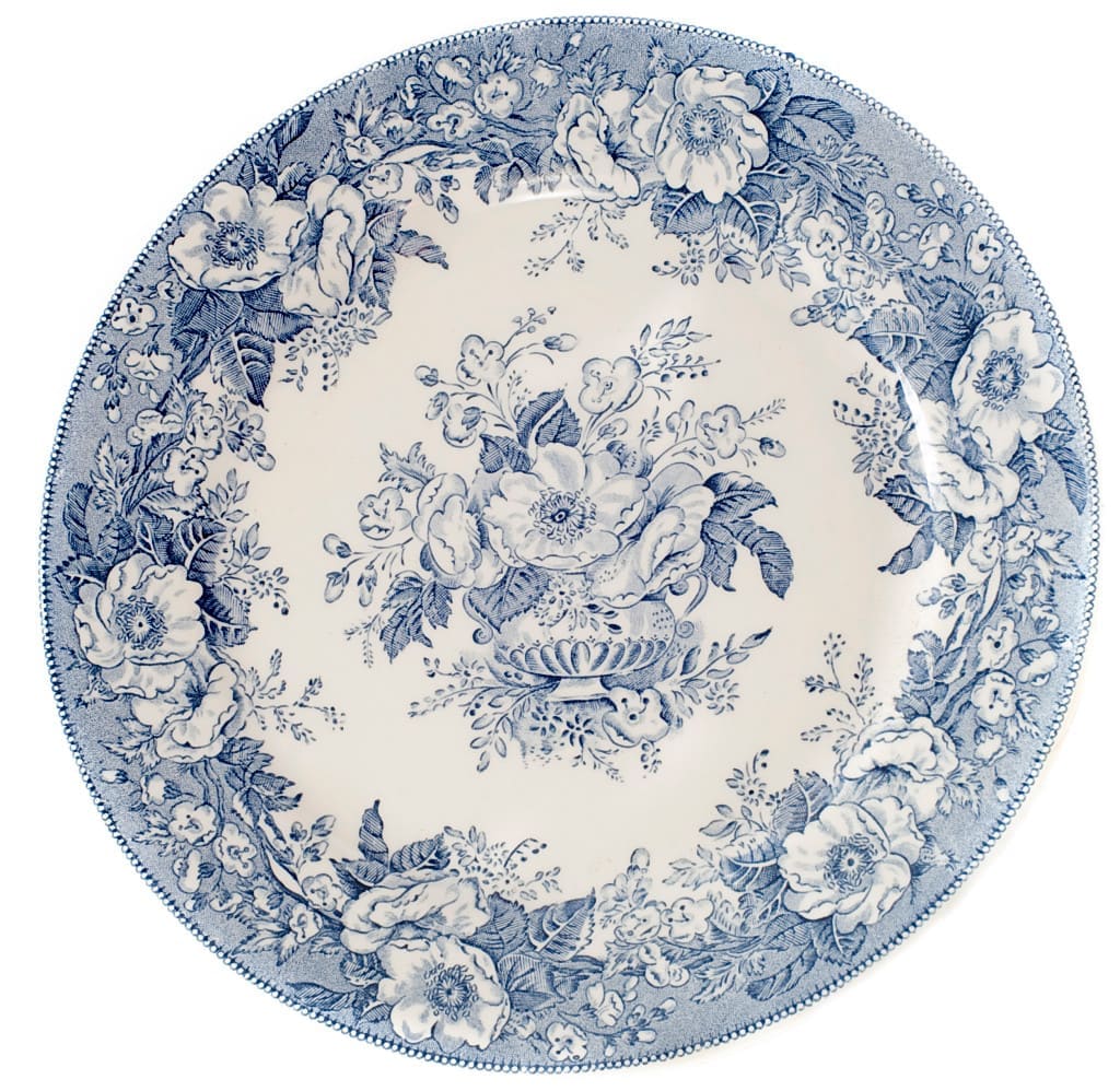 picture of antique plate in front of a white background