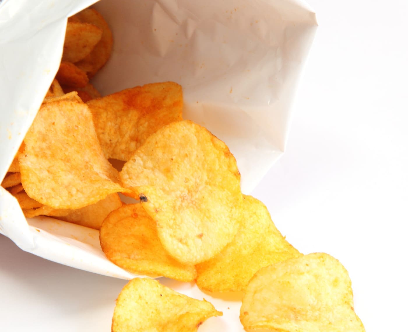 The bags of potato chips are designed to slow down oxidation and to keep the chips fresh
