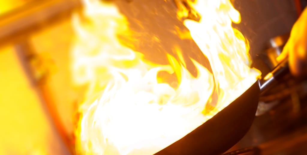 wok and fire