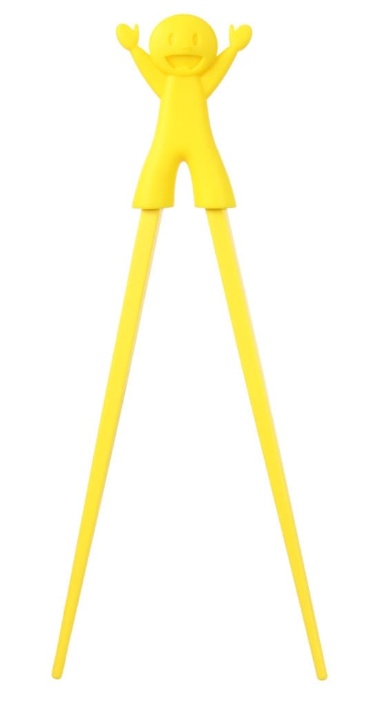 Children Chopsticks on White Background