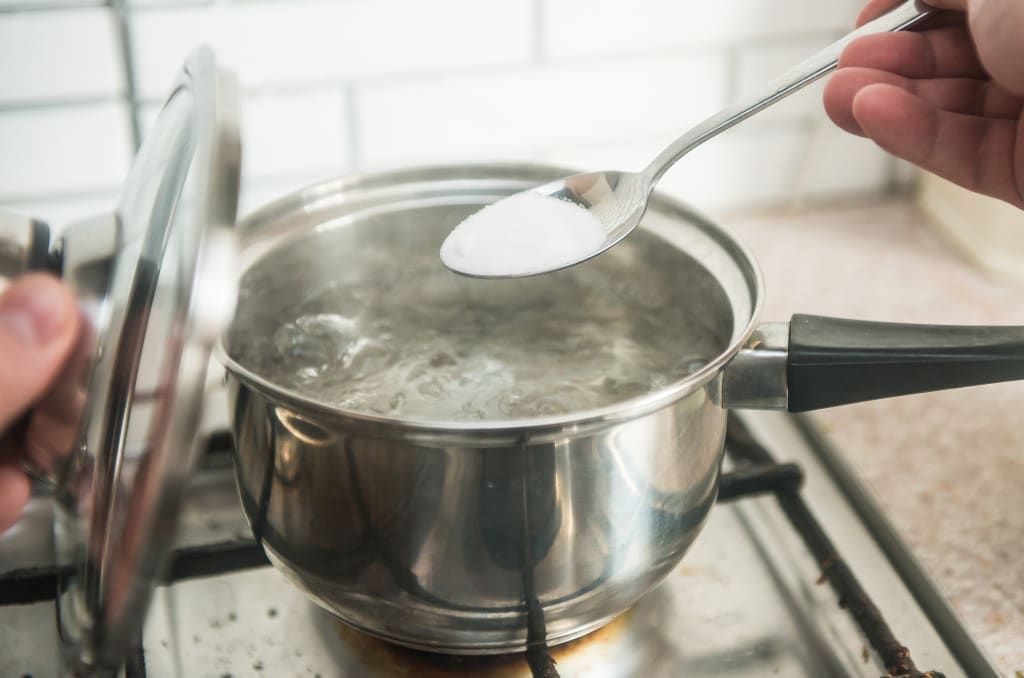 density increases with temperature as more dissolves