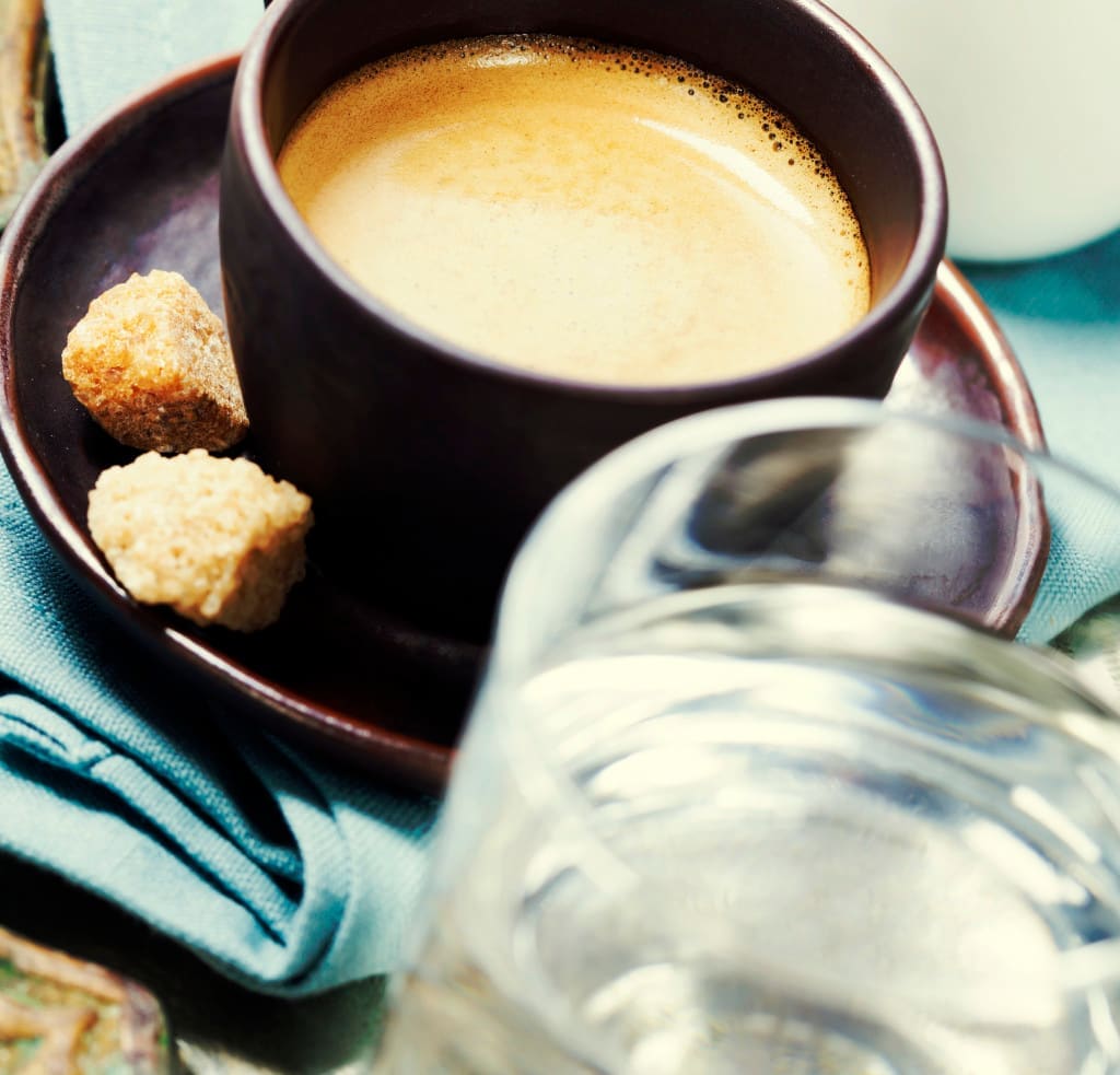 hot water, coffee, and tea dissolves more sugar i.e. they are more dense