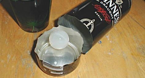 beer can widget in a Guinness can