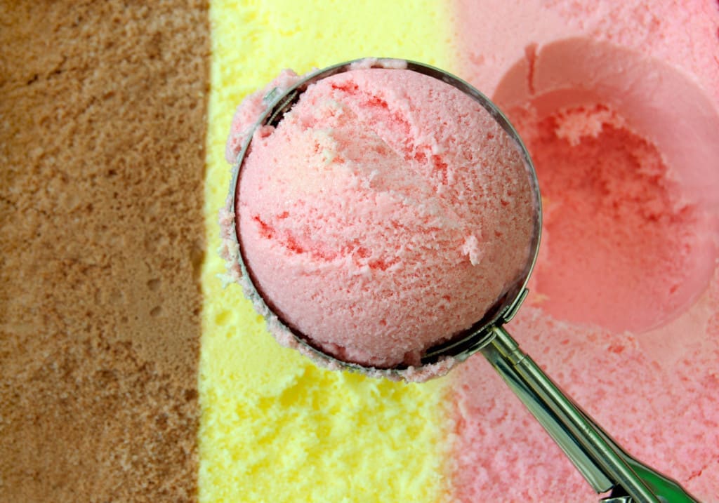 fats and ice crystals determine how smooth ice cream texture is - an emulsion holds them together